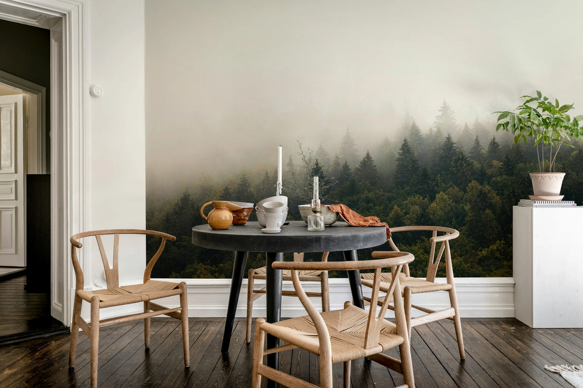 Hazy Hill, Morning Mural Wallpaper - room preview 02