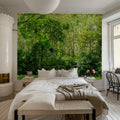 Summer Forest, Green Mural Wallpaper - room preview 02