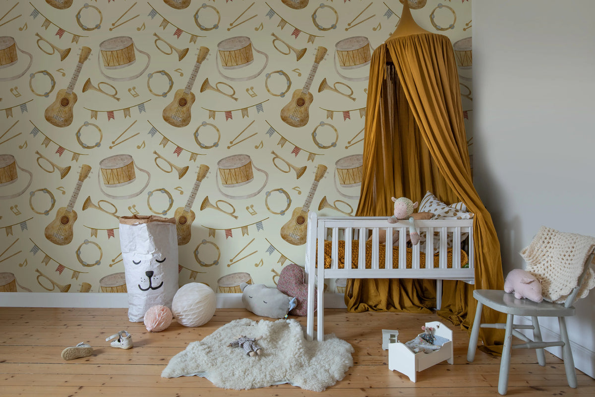 Play Music, Soft Mural Wallpaper - room preview 02