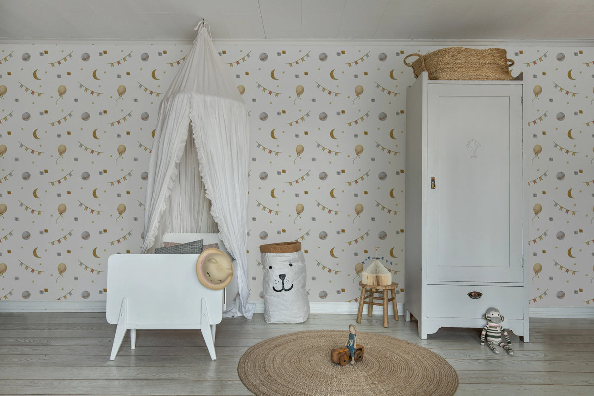 Cute Balloons, Pastel Mural Wallpaper - room preview 02