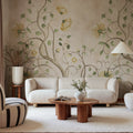 Big Poem, Peach Mural Wallpaper - room preview 02
