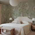 Big Poem, Green Mural Wallpaper - room preview 02