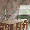 Ruby Lines, Green Mural Wallpaper - room preview 02