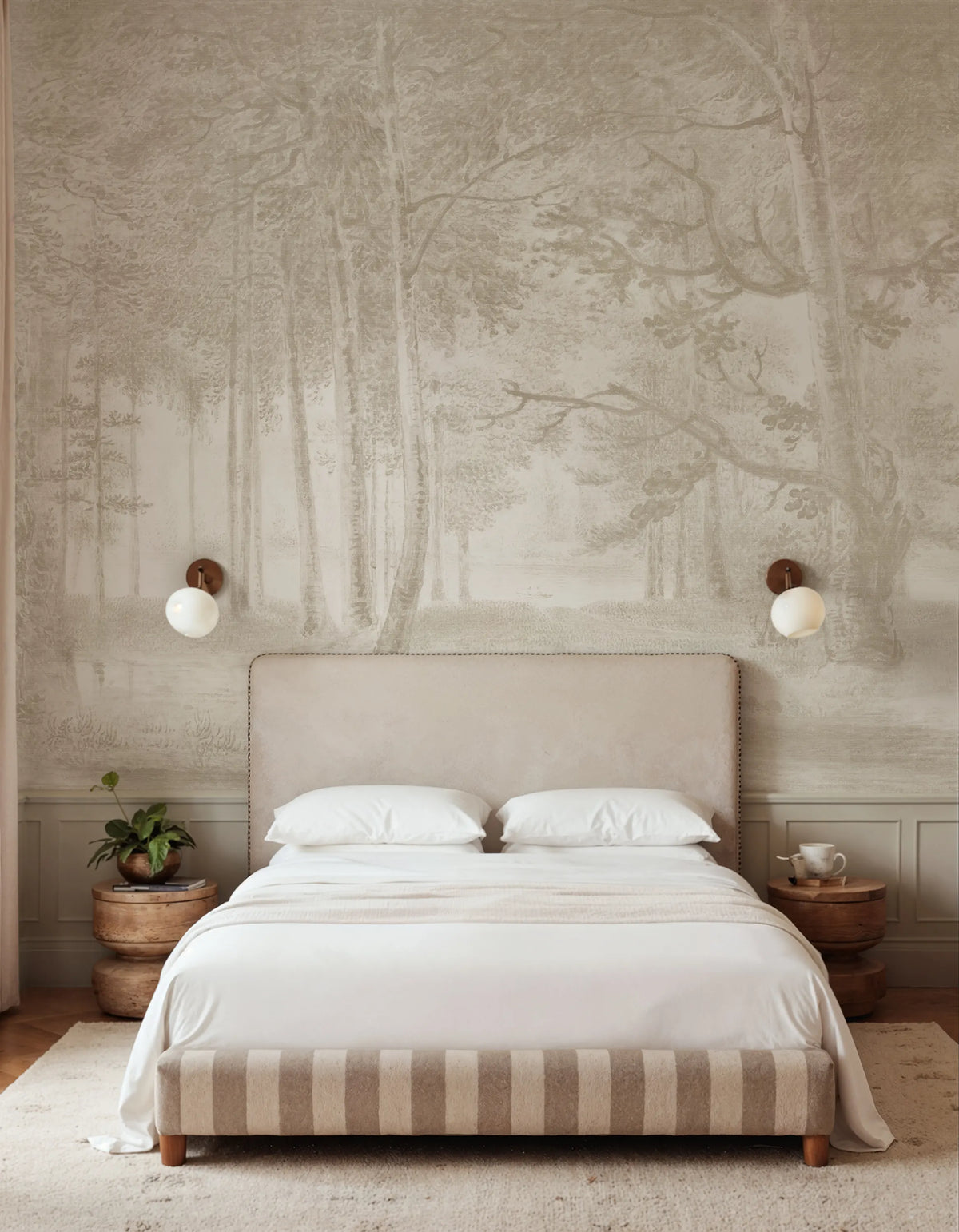 Lovers Forest, Beige Mural Wallpaper - room preview 02