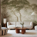 The Green Forest, Green Mural Wallpaper - room preview 02