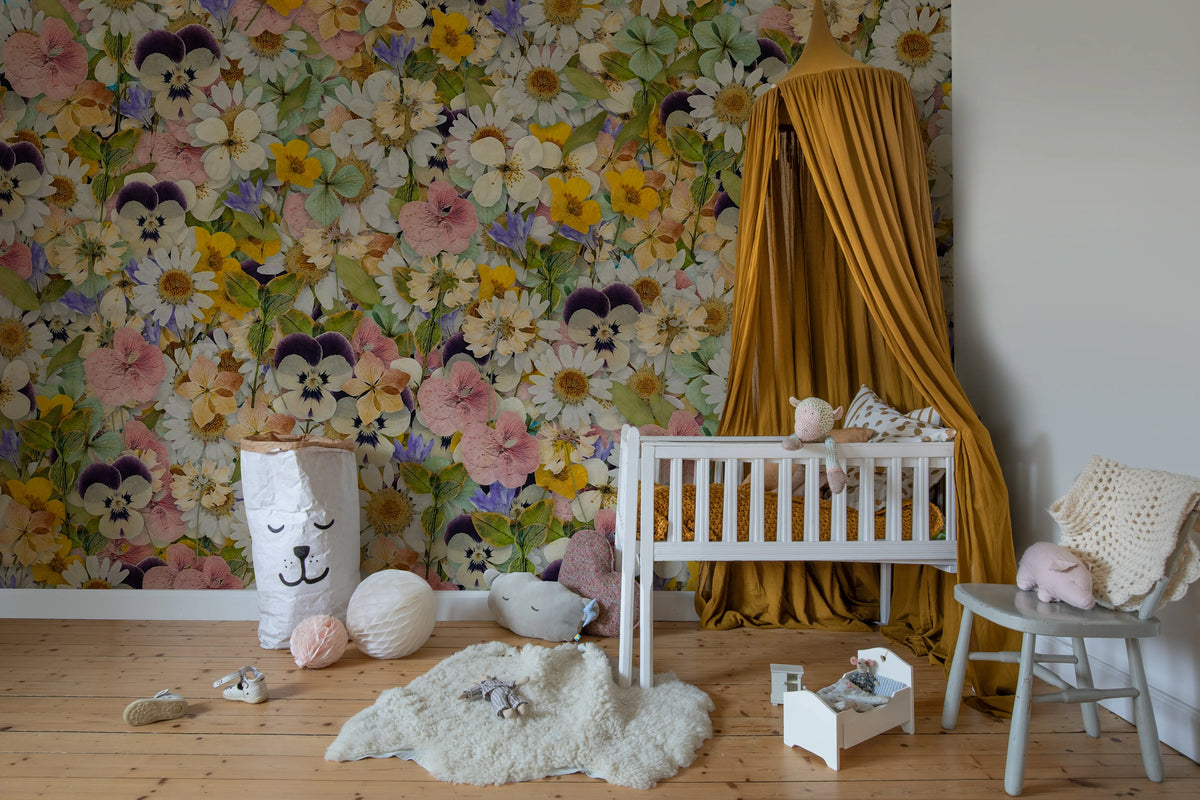 Floral Meadow, Multi Mural Wallpaper - room preview 02