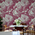 Bold Roses, Pink Mural Wallpaper - room preview 02