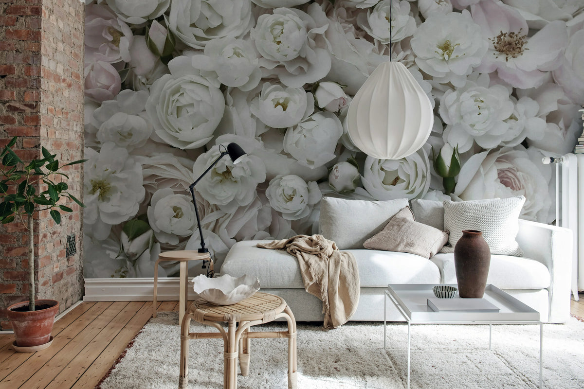 Bouquet of Buttercups, Soft Mural Wallpaper - room preview 02