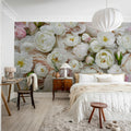 Bouquet of Buttercups, Pink Mural Wallpaper - room preview 02
