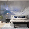 Aqua Flow, Blue Mural Wallpaper - room preview 02