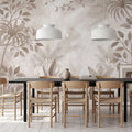 Leafy Greenery, Beige Mural Wallpaper - room preview 02