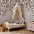 Serene Blossoms, Beige Mural Wallpaper - room preview 02