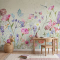 Dreamy Garden, Pink Mural Wallpaper - room preview 02