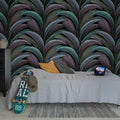Grand Leaves, Purple Mural Wallpaper - room preview 02