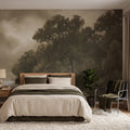 Tranquil Forest, Beige Mural Wallpaper - room preview 02