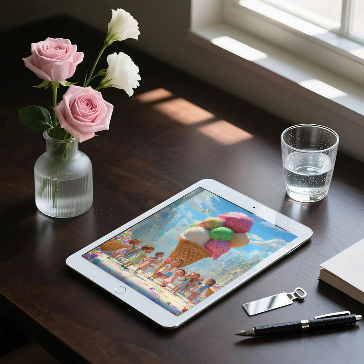 Candy Festival Celebration Mural Wallpaper — Whimsical Town Square Mural Wallpaper - room preview 03
