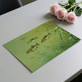 Golden Carp Pond Mural Wallpaper — Soft Aquatic Nature Art Mural Wallpaper - room preview 03