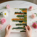Eco-Urban Skyline Mural Wallpaper — Modern Architectural Nature Art Mural Wallpaper - room preview 03