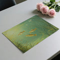 Sunlit Pond Fish Mural Wallpaper — Whimsical Aquatic Art Mural Wallpaper - room preview 03