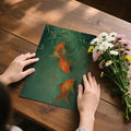 Koi Pond Oil Painting Mural Wallpaper — Impressionistic Nature Art Mural Wallpaper - room preview 03