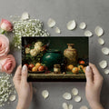 Still Life Oil Painting Mural Wallpaper — Classic Art Aesthetic Mural Wallpaper - room preview 03