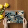 Abstract Swirling Waves Mural Wallpaper — Modern Fluid Art Mural Wallpaper - room preview 03