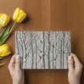 Monochrome Birch Forest Mural Wallpaper — Hand-Drawn Woodland Art Mural Wallpaper - room preview 03