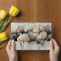 Ginkgo Leaf Line Art Mural Wallpaper — Metallic Gold & Charcoal Mural Wallpaper - room preview 03