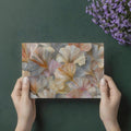 Abstract Ginkgo Leaf Mural Wallpaper — Soft Watercolor Botanical Mural Wallpaper - room preview 03