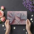 Abstract Ginkgo Leaf Mural Wallpaper — Soft Pink Botanical Art Mural Wallpaper - room preview 03