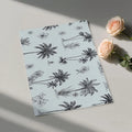 Coastal Palm Sketch Mural Wallpaper — Modern Minimalist Tropical Mural Wallpaper - room preview 03