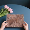 Leopard and Exotic Birds Mural Wallpaper — Soft Monochromatic Safari Mural Wallpaper - room preview 03