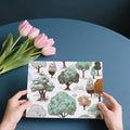 Hand-Drawn Woodland Mural Wallpaper — Whimsical Sketch Pattern Mural Wallpaper - room preview 03