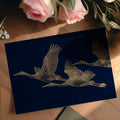 Soaring Cranes Mural Wallpaper — Classic Chinoiserie Art Mural Wallpaper - room preview 03