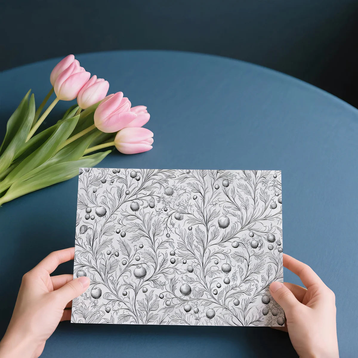 Orchard Sketch Mural Wallpaper — Hand-Drawn Botanical Mural Wallpaper - room preview 03