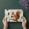 Woodland Squirrel Mural Wallpaper — Whimsical Watercolor Art Mural Wallpaper - room preview 03