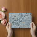 Whispering Branches Mural Wallpaper — Soft Blue Botanical Art Mural Wallpaper - room preview 03
