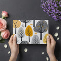 Abstract Orchard Mural Wallpaper — Mid-Century Botanical Forest Mural Wallpaper - room preview 03