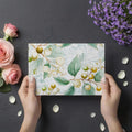 Luminous Berry & Leaf Mural Wallpaper Watercolor Botanical Art Mural Wallpaper - room preview 03