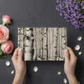 Birch Forest Sketch Mural Wallpaper — Hand-Drawn Woodgrain Design Mural Wallpaper - room preview 03