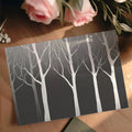 Minimalist Birch Forest Mural Wallpaper — High Contrast Graphic Mural Wallpaper - room preview 03