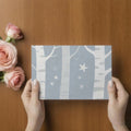 Starry Birch Forest Mural Wallpaper — Scandinavian Minimalist Mural Wallpaper - room preview 03