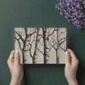 Minimalist Birch Forest Mural Wallpaper — Detailed Sketch Art Mural Wallpaper - room preview 03
