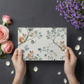 Squirrel and Branch Mural Wallpaper — Whimsical Watercolor Art Mural Wallpaper - room preview 03