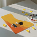 Girl Reading on a Swing Mural Wallpaper — Warm Minimalist Abstract Mural Wallpaper - room preview 03