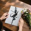 Abstract Airplane Sketch Mural Wallpaper — Modern Monochrome Art Mural Wallpaper - room preview 03