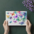 Rainbow Butterfly Swarm Mural Wallpaper — Whimsical Watercolor Art Mural Wallpaper - room preview 03