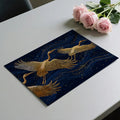 Gilded Crane Flight Mural Wallpaper — Midnight Celestial Design Mural Wallpaper - room preview 03