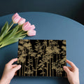 Golden Bamboo Forest Mural Wallpaper — Botanical Dark Academia Mural Wallpaper - room preview 03