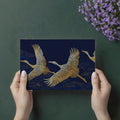 Golden Cranes and Clouds Mural Wallpaper — Traditional Asian Art Mural Wallpaper - room preview 03
